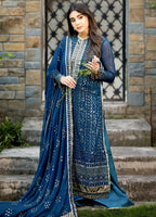 Afrozeh Custom Tailored 3 Piece Korean Raw Silk | CT - 140004 Ashen - Savoir - Festive Collection - Gulemaha