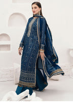 Afrozeh Custom Tailored 3 Piece Korean Raw Silk | CT - 140004 Ashen - Savoir - Festive Collection - Gulemaha