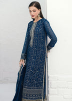 Afrozeh Custom Tailored 3 Piece Korean Raw Silk | CT - 140004 Ashen - Savoir - Festive Collection - Gulemaha