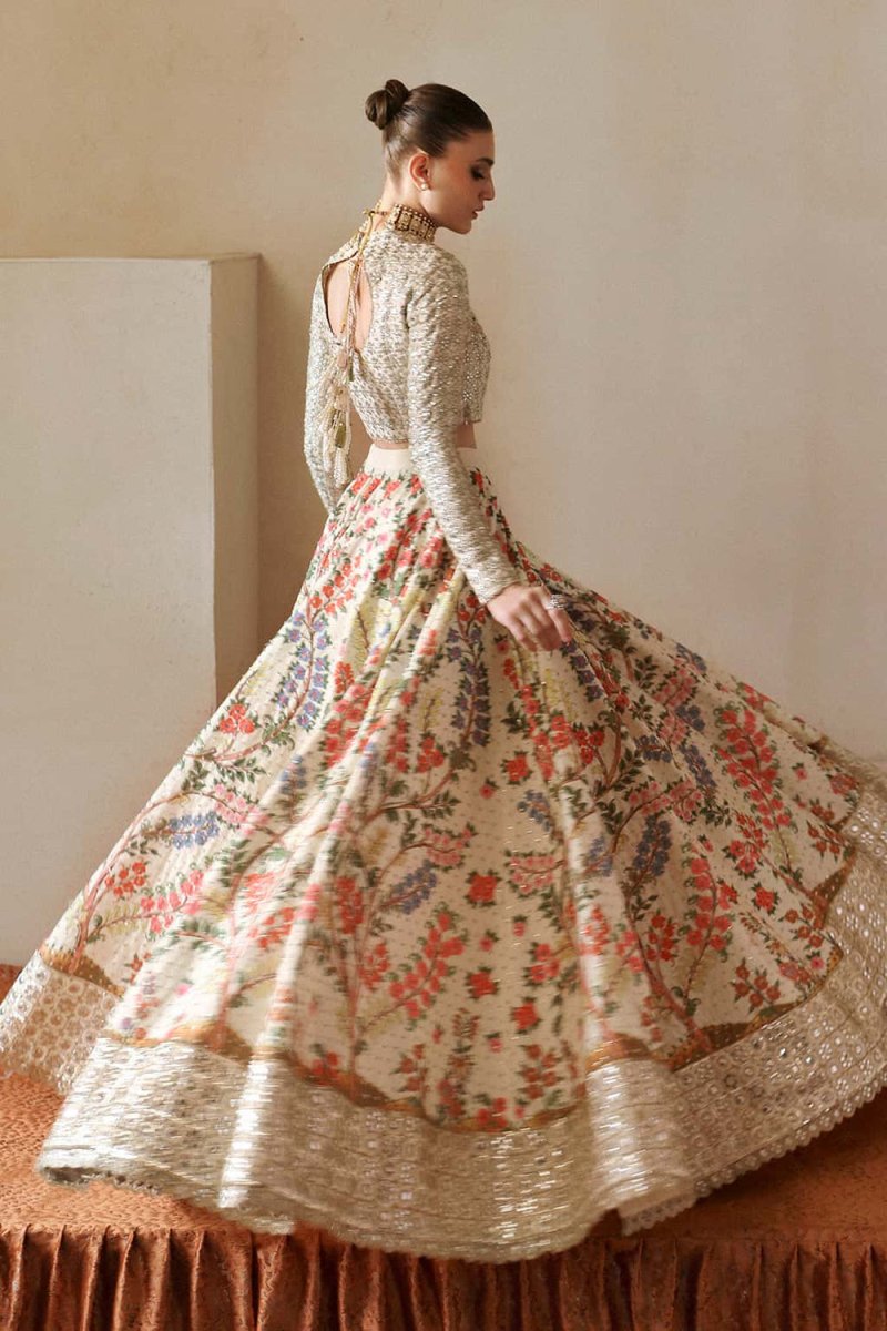 Afrozeh Custom Tailored 3 Piece Korean Raw Silk | Gulnar - Festive Collection - Gulemaha