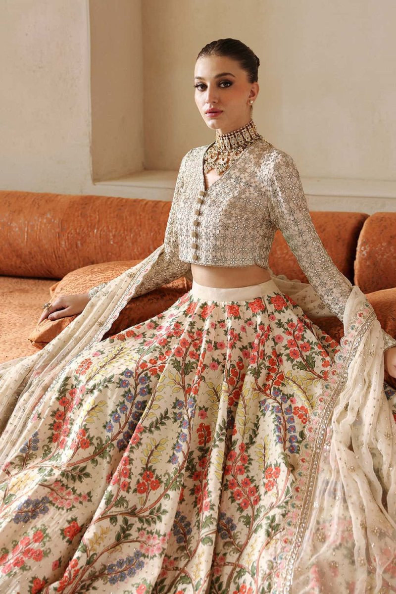 Afrozeh Custom Tailored 3 Piece Korean Raw Silk | Gulnar - Festive Collection - Gulemaha