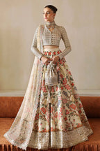 Afrozeh Custom Tailored 3 Piece Korean Raw Silk | Gulnar - Festive Collection - Gulemaha