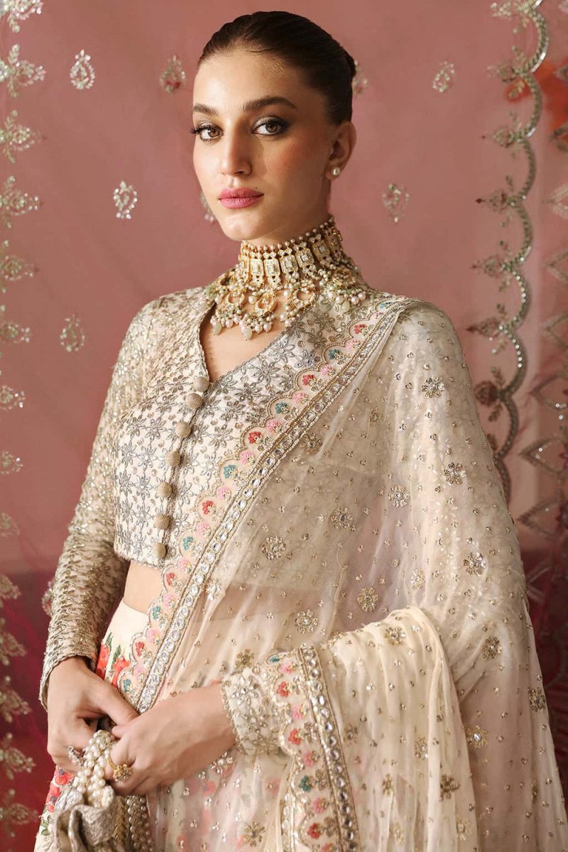 Afrozeh Custom Tailored 3 Piece Korean Raw Silk | Gulnar - Festive Collection - Gulemaha