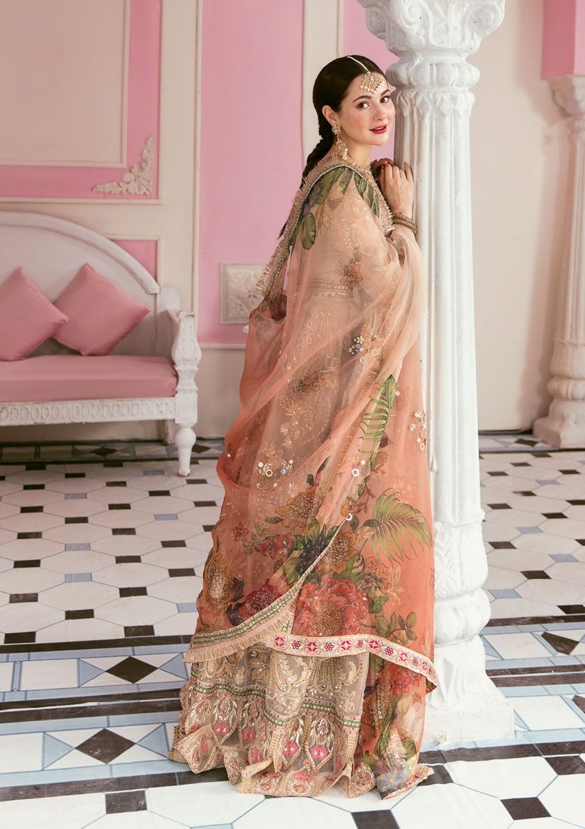Afrozeh Custom Tailored 3 Piece Organza | ECC - 02 - MONARCH - Festive Collection - Gulemaha