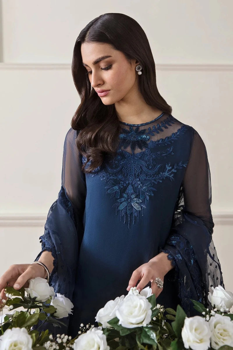 Baroque Custom Tailored 3 Piece Chiffon | Embroidered Chiffon SF - 292 - Festive Collection - Gulemaha