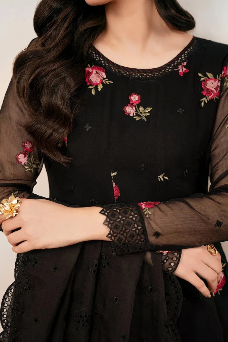 Baroque Formal 3 Piece Chiffon | Embroidered Chiffon PR - 1052 - Festive Collection - Gulemaha