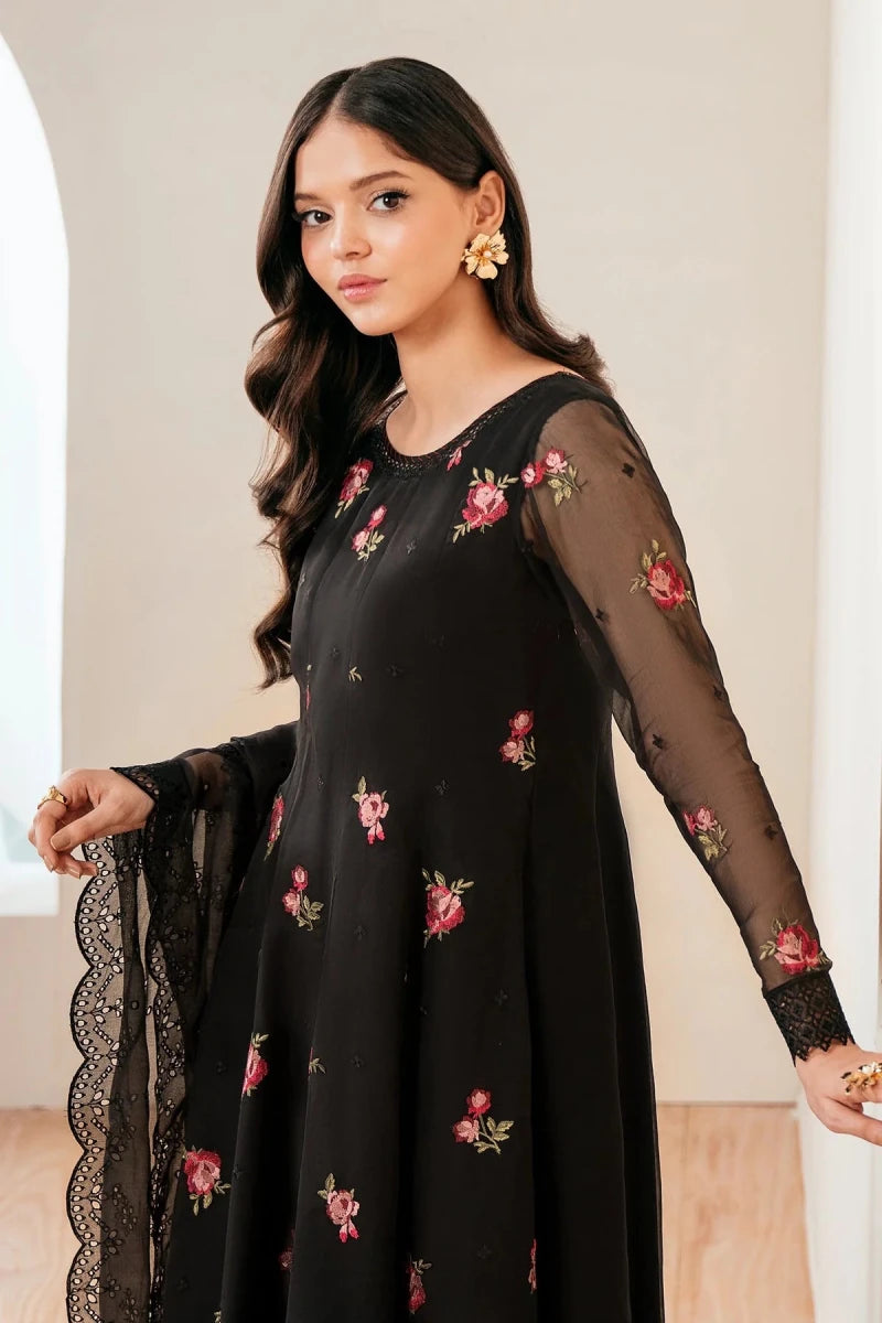 Baroque Formal 3 Piece Chiffon | Embroidered Chiffon PR - 1052 - Festive Collection - Gulemaha