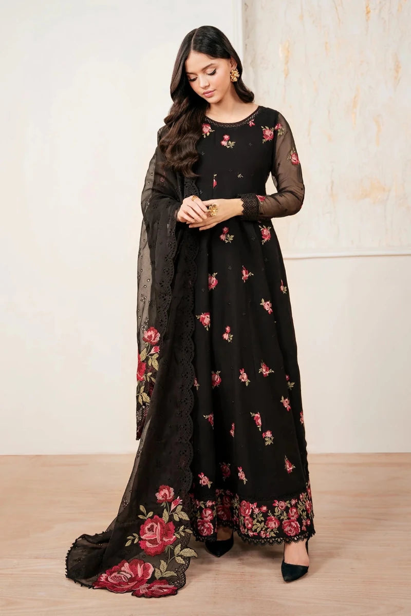 Baroque Formal 3 Piece Chiffon | Embroidered Chiffon PR - 1052 - Festive Collection - Gulemaha