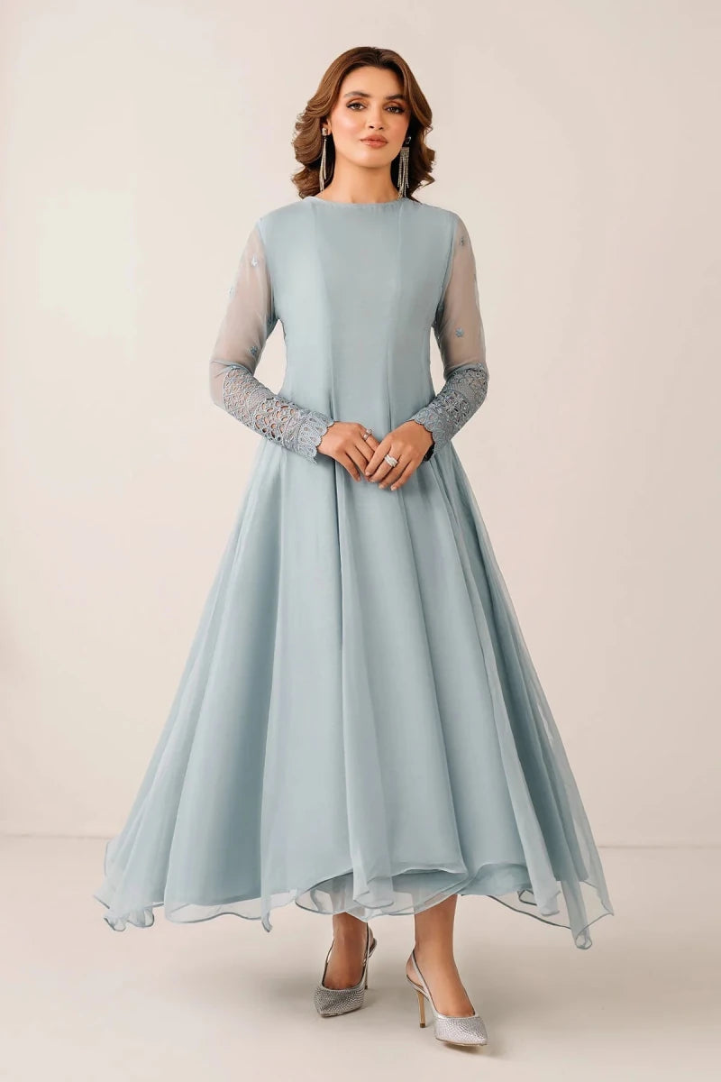 Baroque Pret 3 Piece Chiffon | Embroidered Chiffon Frock PR - 1123 - Festive Collection - Gulemaha