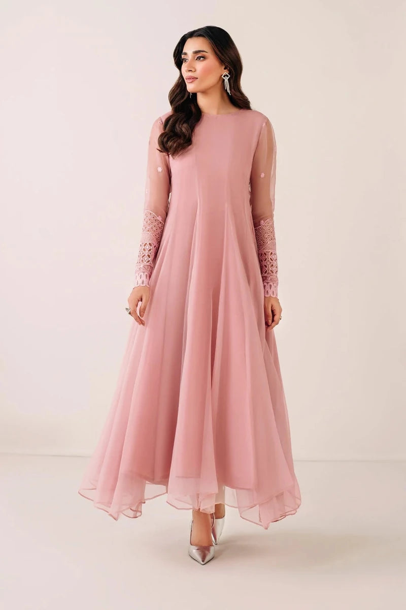 Baroque Pret 3 Piece Chiffon | Embroidered Chiffon Frock PR - 1124 - Festive Collection - Gulemaha
