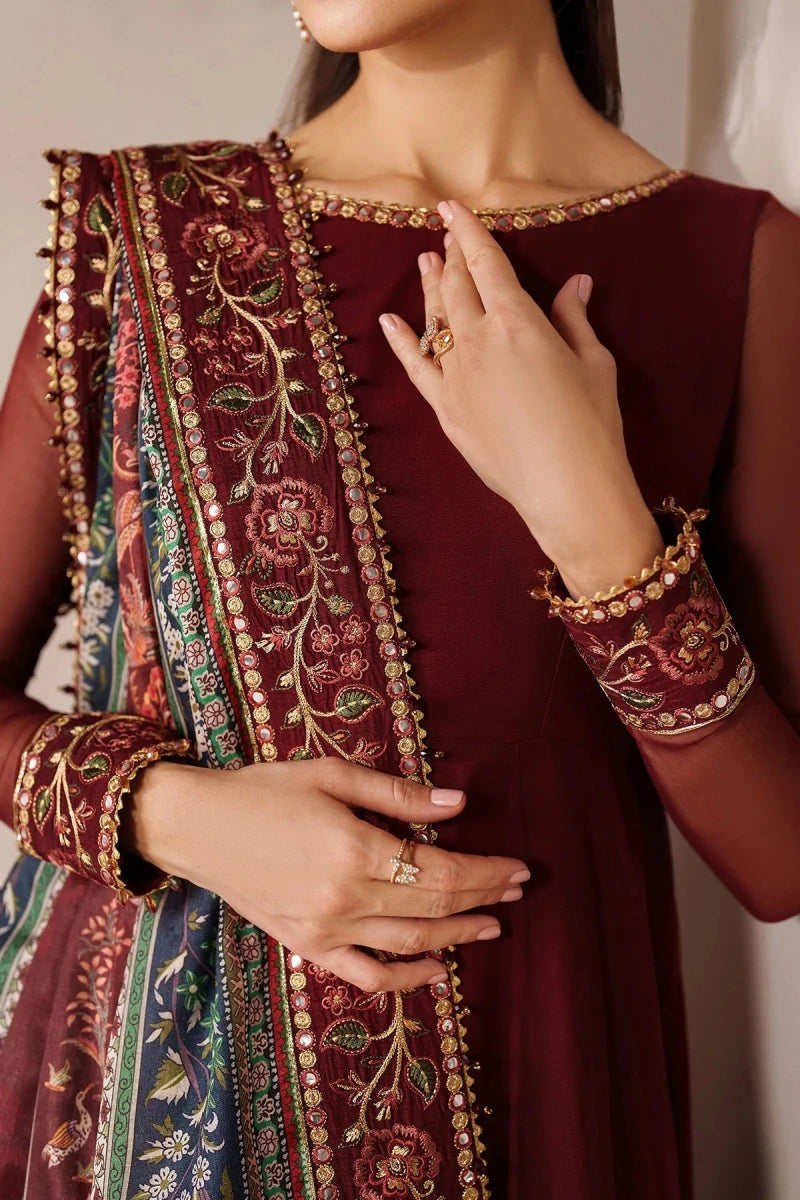 Baroque Pret 3 Piece Chiffon | Embroidered Chiffon PR - 1204 - Festive Collection - Gulemaha
