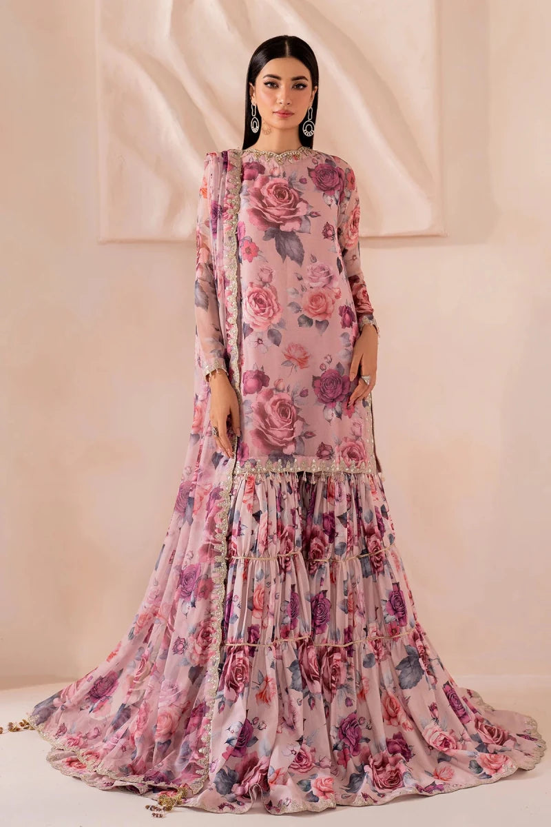 Baroque Pret 3 Piece Chiffon | Embroidered Chiffon SF - 708 - Festive Collection - Gulemaha