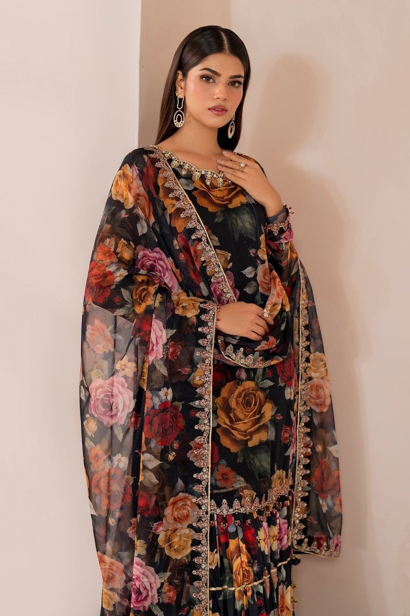 Baroque Pret 3 Piece Chiffon | Embroidered Chiffon UF - 707 - Festive Collection - Gulemaha