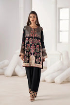 Ethnic Pret 3 Piece Korean Raw Silk | Embroidered Festive Suit - Festive Collection - Gulemaha