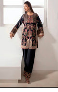 Ethnic Pret 3 Piece Korean Raw Silk | Embroidered Festive Suit - Festive Collection - Gulemaha