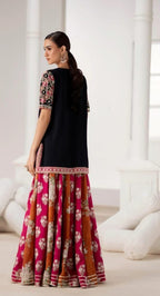 Ethnic Pret 3 Piece Korean Raw Silk | Embroidered Suit E0845/104/902 - Festive Collection - Gulemaha