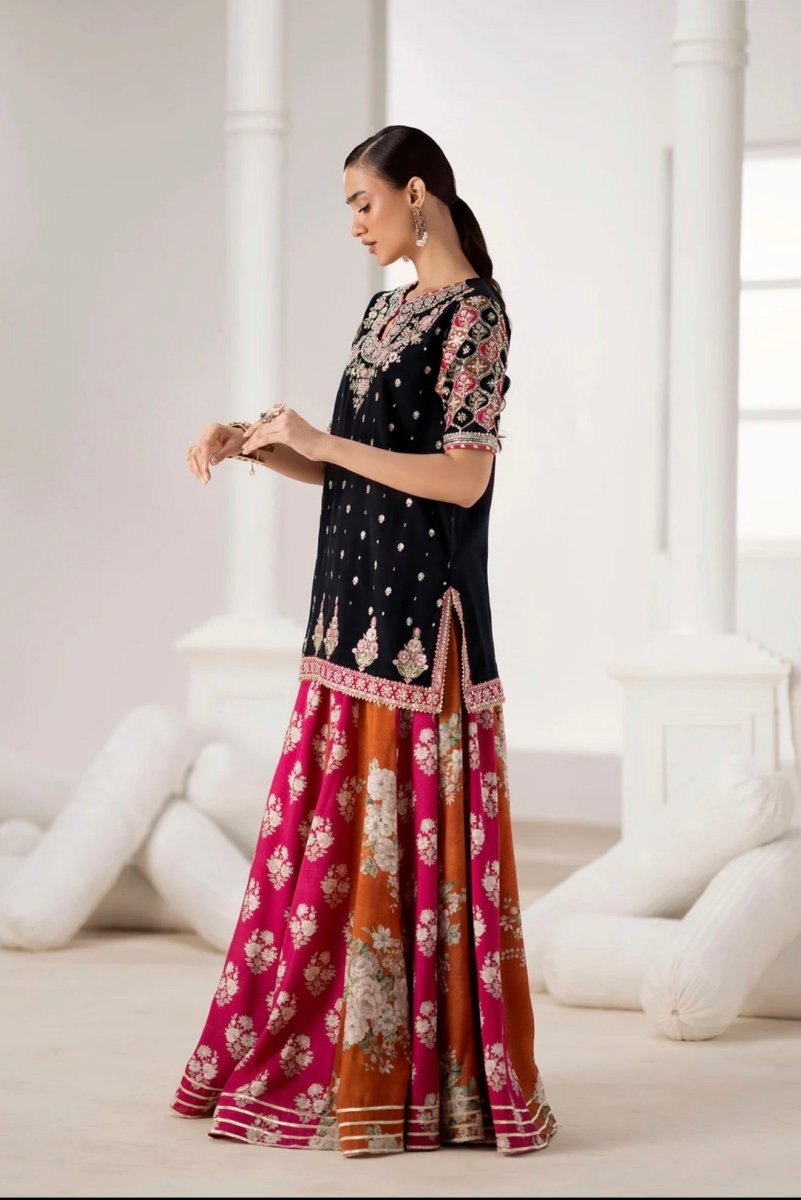 Ethnic Pret 3 Piece Korean Raw Silk | Embroidered Suit E0845/104/902 - Festive Collection - Gulemaha