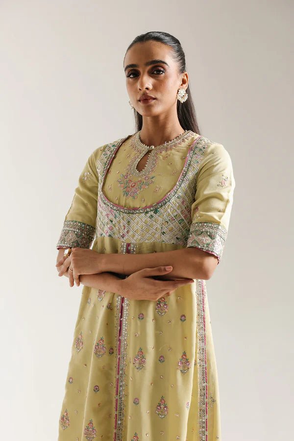 Ethnic Pret 3 Piece Korean Raw Silk | Embroidered Suit E0915/104/109 - Festive Collection - Gulemaha