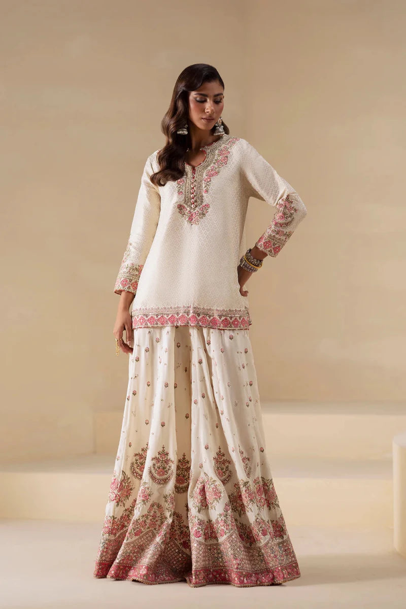 Ethnic Pret 3 Piece Textured | Embroidered Suit E0836/104/817 - Festive Collection - Gulemaha