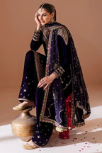 Jazmine Velvet 3 Piece Velvet | Embroidered Velvet Formal CVF D - 08 - Winter Collection - Gulemaha