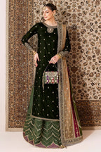 Jazmine Velvet 3 Piece Velvet | Embroidered Velvet Formal CVF D - 09 - Winter Collection - Gulemaha