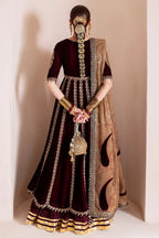 Jazmine Velvet 3 Piece Velvet | Embroidered Velvet Formal CVF D - 12 - Winter Collection - Gulemaha