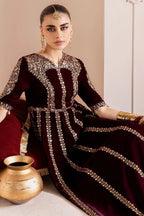 Jazmine Velvet 3 Piece Velvet | Embroidered Velvet Formal CVF D - 12 - Winter Collection - Gulemaha