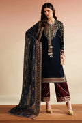 Jazmine Velvet 3 Piece Velvet | Embroidered Velvet Formal VVF D - 7 - Winter Collection - Gulemaha