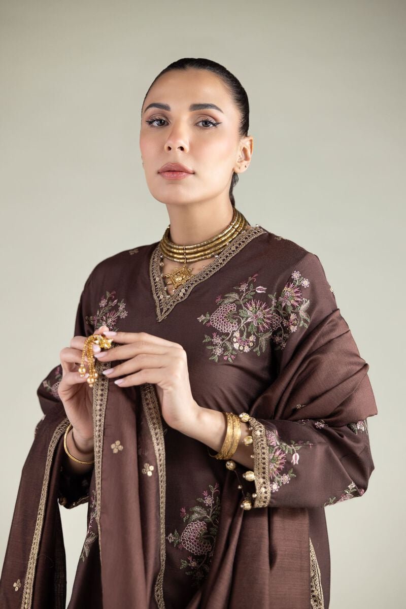 Khaadi Khas Pret 3 Piece Raw Silk | SKU: 2 - 26 - 105 - C - F - Festive Collection - Gulemaha