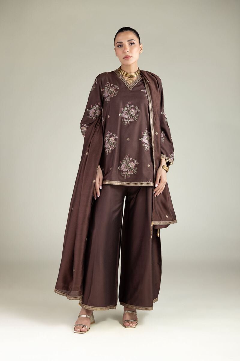 Khaadi Khas Pret 3 Piece Raw Silk | SKU: 2 - 26 - 105 - C - F - Festive Collection - Gulemaha