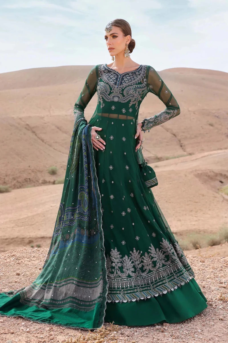 Maria B Custom Tailored 3 Piece Net | Embroidered Net Suit D - 2507 - A - Festive Collection - Gulemaha