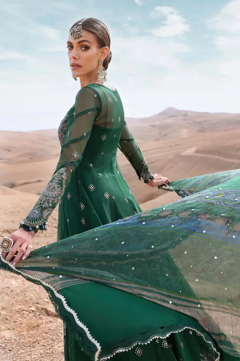 Maria B Custom Tailored 3 Piece Net | Embroidered Net Suit D - 2507 - A - Festive Collection - Gulemaha