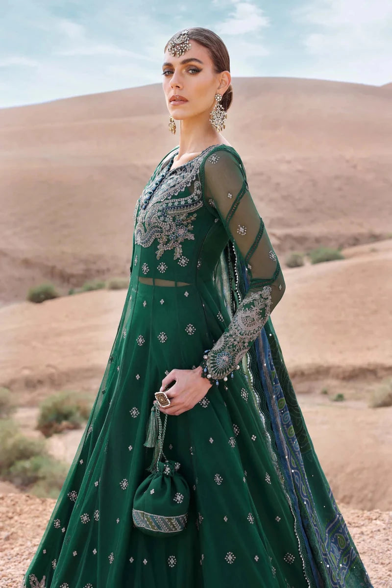 Maria B Custom Tailored 3 Piece Net | Embroidered Net Suit D - 2507 - A - Festive Collection - Gulemaha