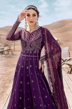 Maria B Custom Tailored 3 Piece Net | Embroidered Net Suit D - 2507 - B - Festive Collection - Gulemaha