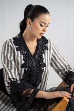 Maria B Pret 3 Piece Cotton | DW - W25 - 33 - Black - Summer Collection - Gulemaha