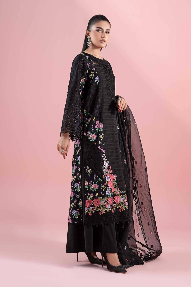 Maria B Pret 3 Piece Lawn | Embroidered Lawn Suit DW - EA25 - 79 - Summer Collection - Gulemaha