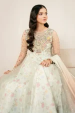 Baroque Pret (3pc) Net | EMBROIDERED NET PR-1050 - Festive Collection - Image 5