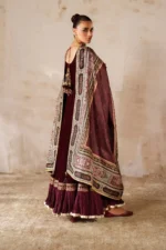 Baroque Pret (3pc) Cotton | EMBROIDERED VELVET PR-1207 - Velvet Collection - Image 2