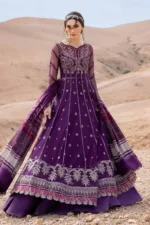 Maria B Stiched (3pc) Net | Embroidered Net Suit | D-2507-B - Festive Collection - Image 3