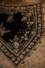 Baroque Accessories (1pc)  | EMBROIDERED VELVET SHAWL VS-24 - Shawls - Image 3