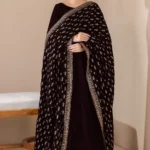 Baroque Accessories (1pc)  | EMBROIDERED VELVET SHAWL VS-42 - Shawls