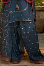 Charizma Pret (3pc) Korean Raw Silk | 3-PC Embroidered Raw-Silk Suit CMA-5-136 - Festive Collection - Image 3