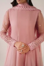 Baroque Pret (3pc) Chiffon | EMBROIDERED CHIFFON FROCK PR-1124 - Festive Collection - Image 5