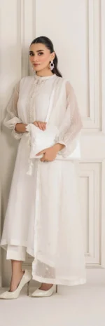 Baroque Pret (3pc) Chiffon | EMBROIDERED CHIFFON PR-1135 - Festive Collection - Image 4